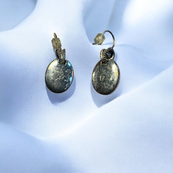 Liz Claiborne Silver-Tone Earrings With Blue Stone For Pierced Ears - Picture 5 of 14